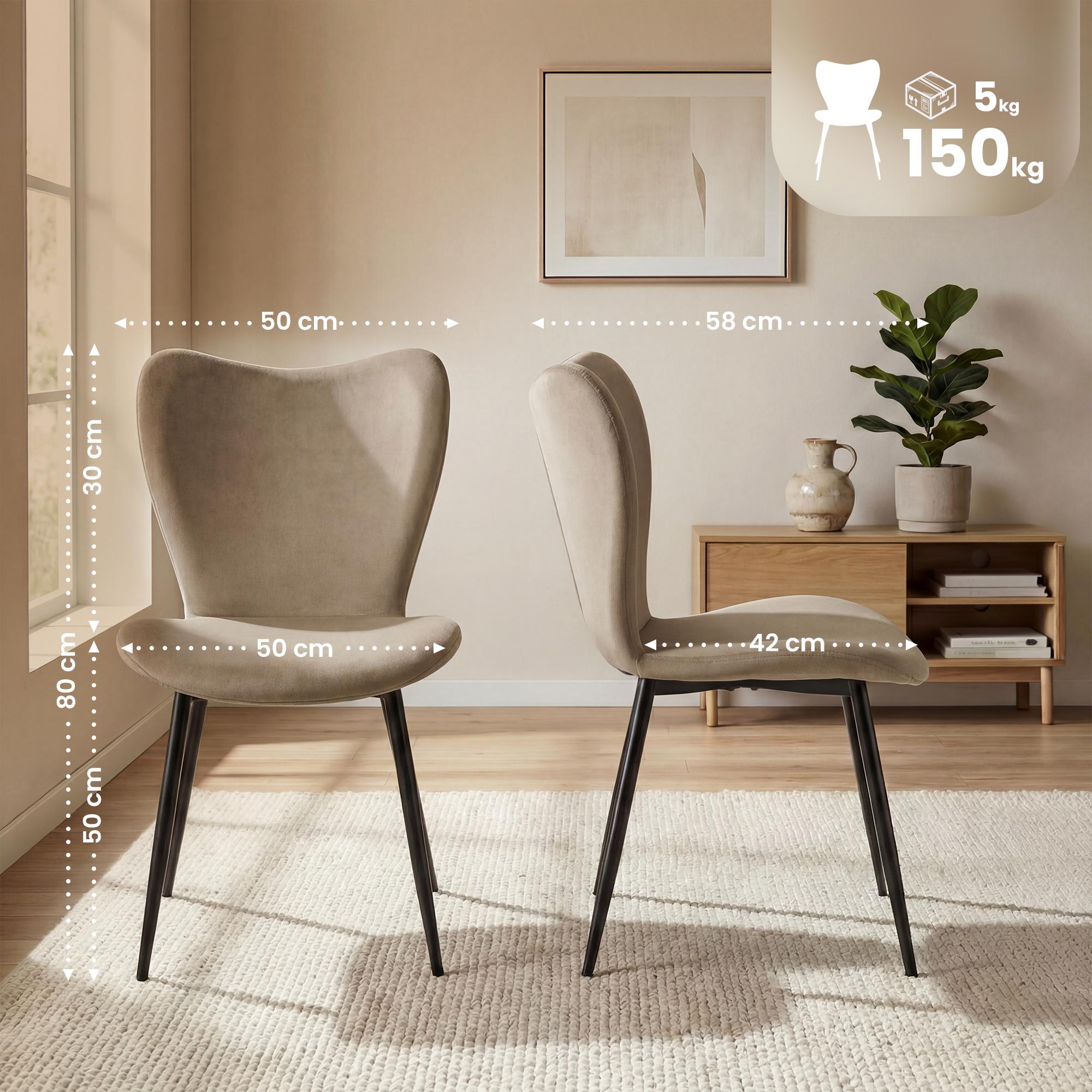 Set van 2 eetkamerstoelen Maika