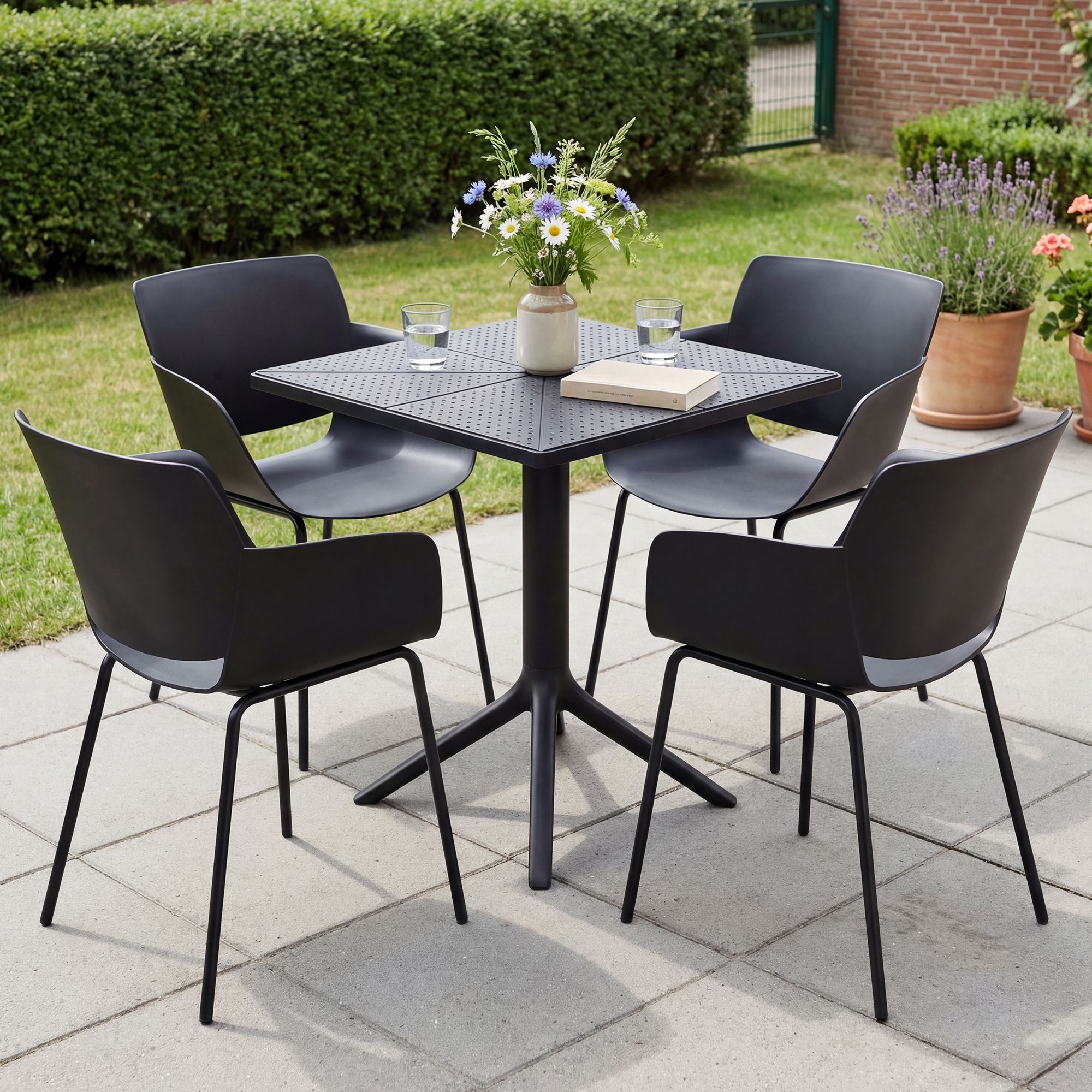 Tuinmeubelset Norva met 4 stoelen
