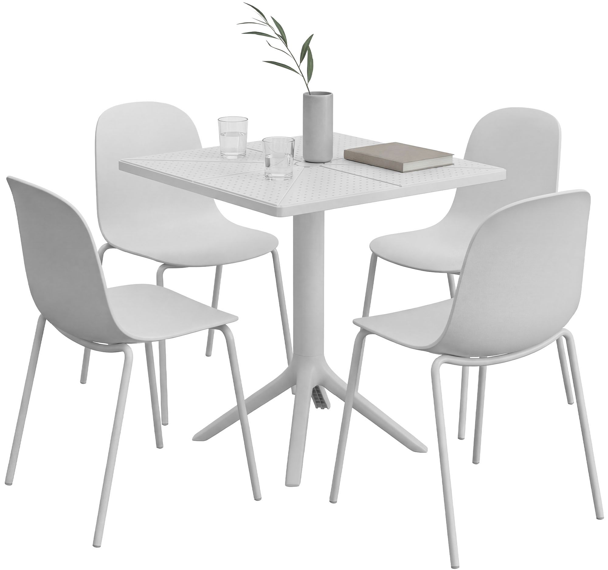 Tuinmeubelset Nerra met 4 stoelen