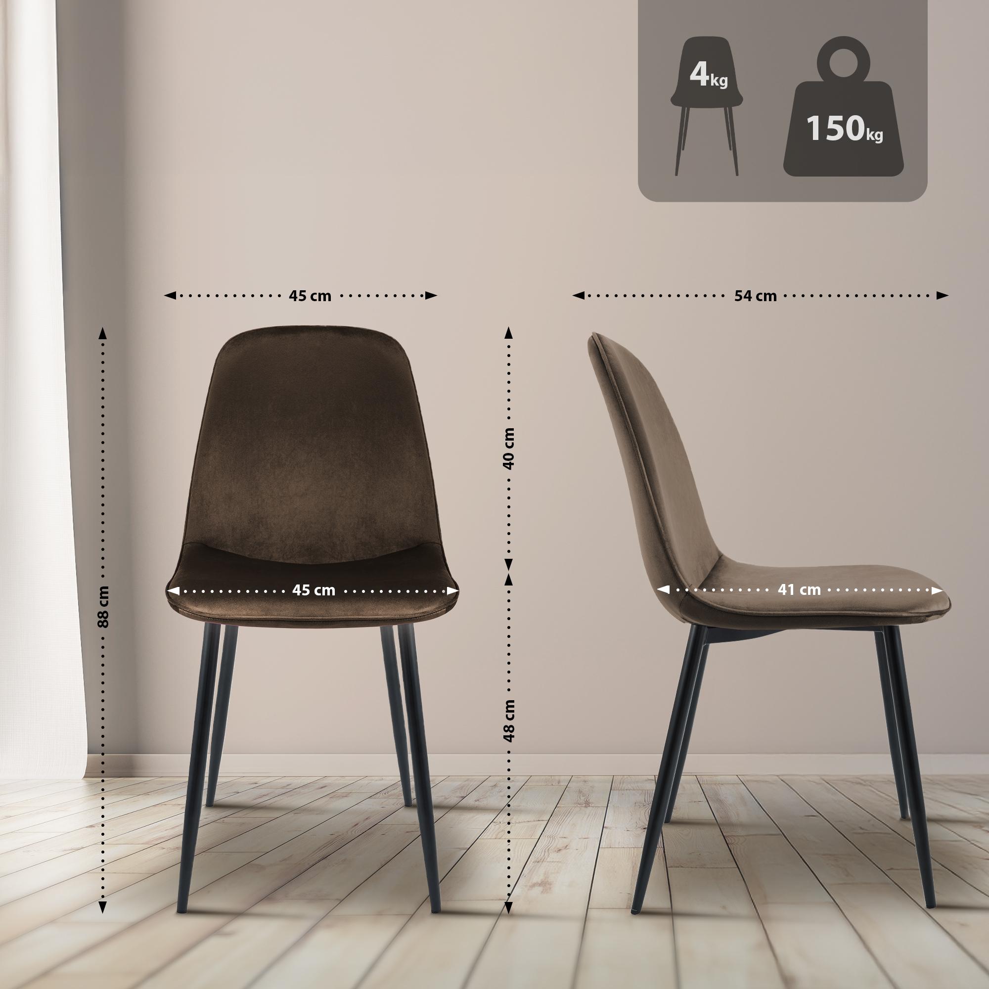 Set van 4 eetkamerstoelen Maryam