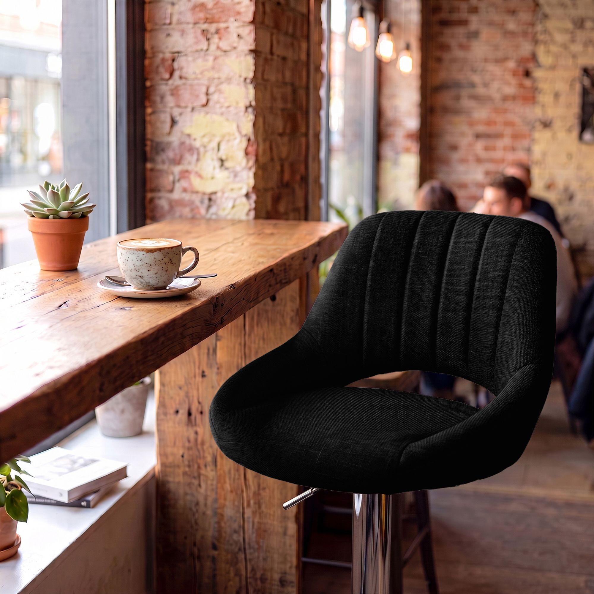 Barkruk Milet chroom met extra zware voet