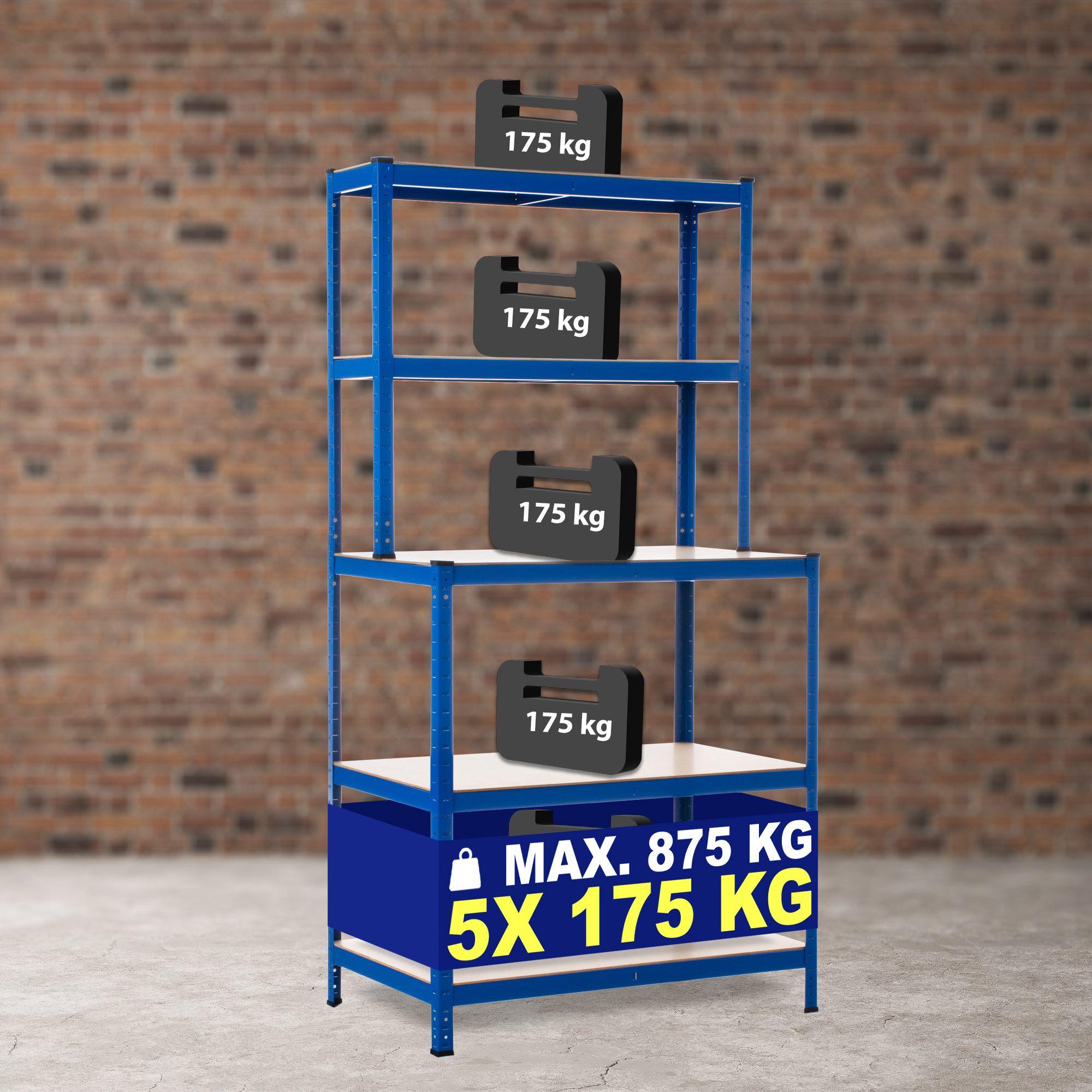 Heavy-duty rack met werkbank