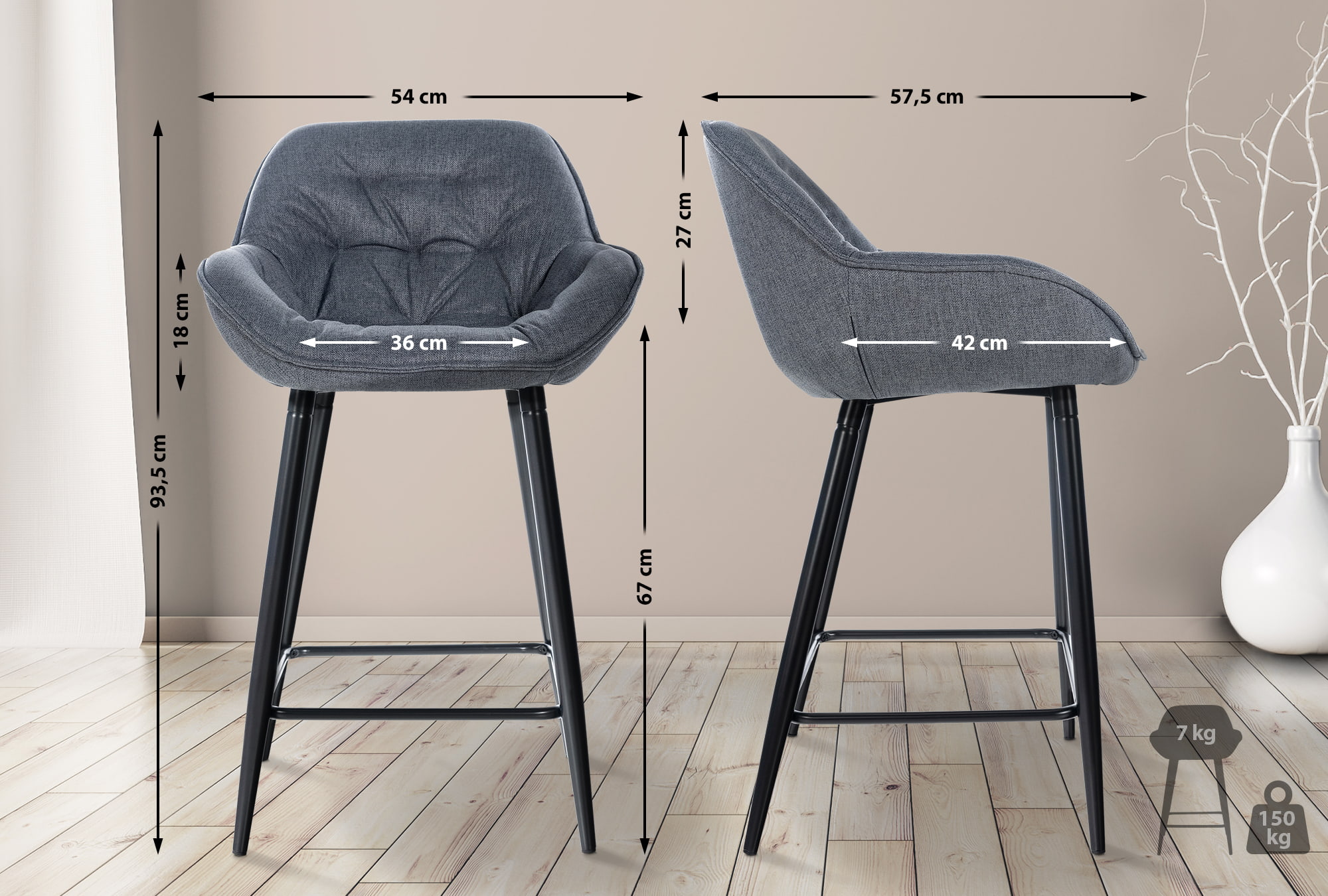 Set van 2 barkrukken Gibson