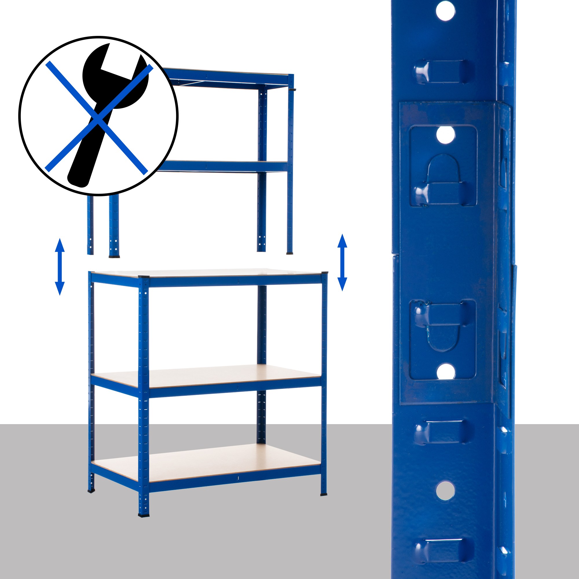 Heavy-duty rack met werkbank