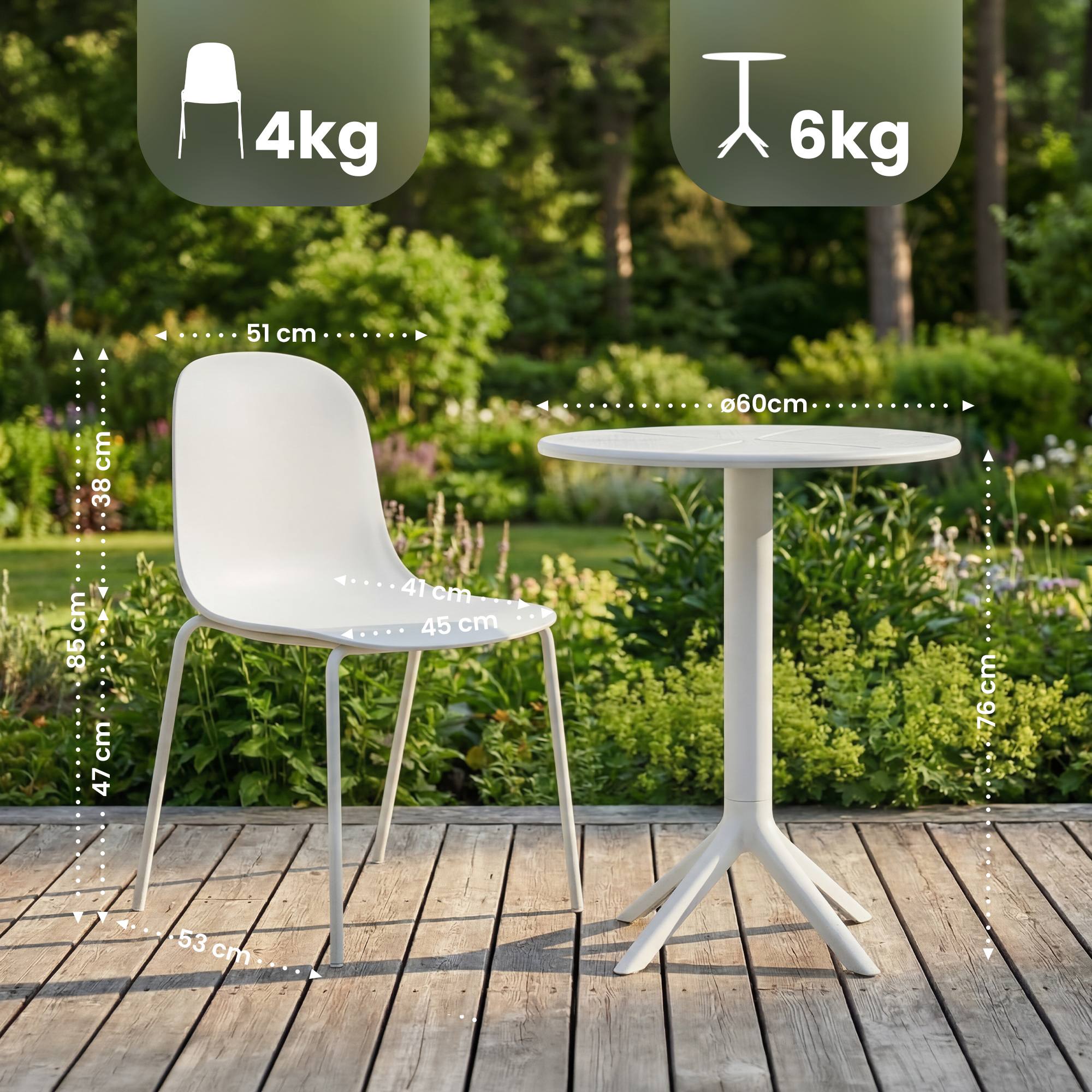 Tuinmeubelset Torin met 2 stoelen
